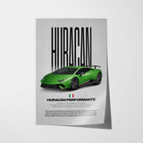 Huracán Performante Car Poster