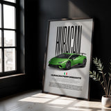 Huracán Performante Car Poster