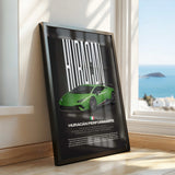 Huracán Performante Car Poster