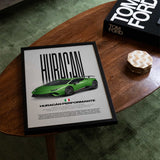 Huracán Performante Car Poster
