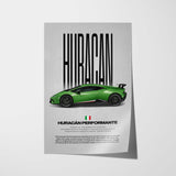 Huracán Performante Car Poster