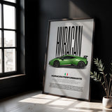 Huracán Performante Car Poster