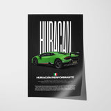 Huracán Performante Car Poster