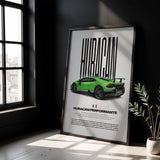 Huracán Performante Car Poster