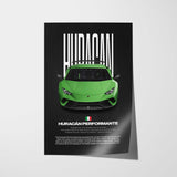 Huracán Performante Car Poster