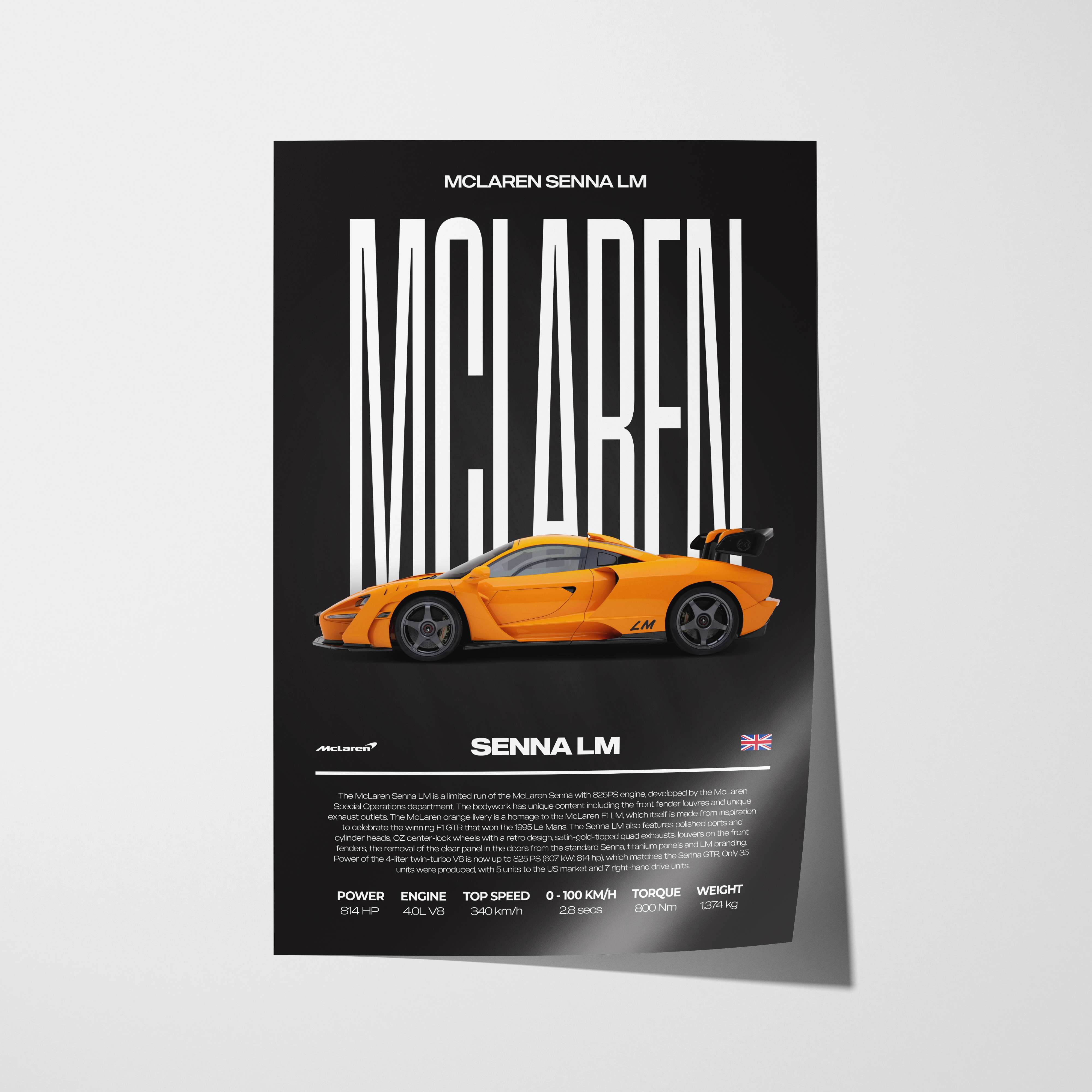 McLaren Senna LM Poster