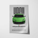 Huracán Performante Car Poster