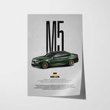 M5 CS Car Poster
