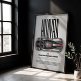 Huayra Roadster BC Car Poster