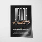 Aventador SVJ Roadster Car Poster