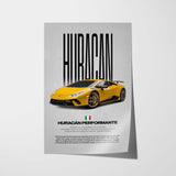 Huracán Performante Car Poster
