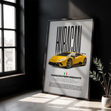 Huracán Performante Car Poster