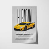Huracán Performante Car Poster