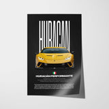 Huracán Performante Car Poster