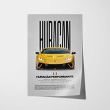 Huracán Performante Car Poster