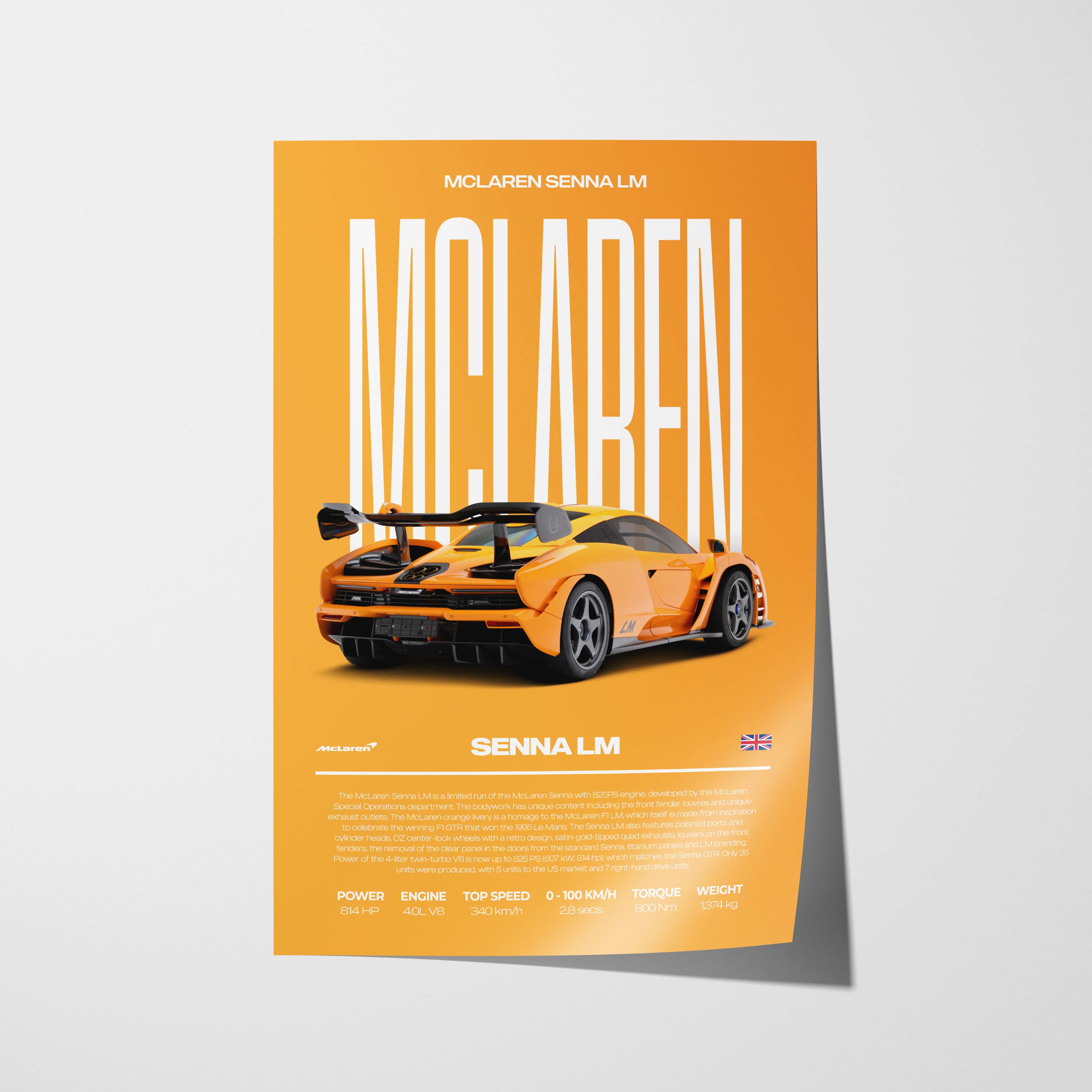 McLaren Senna LM Poster