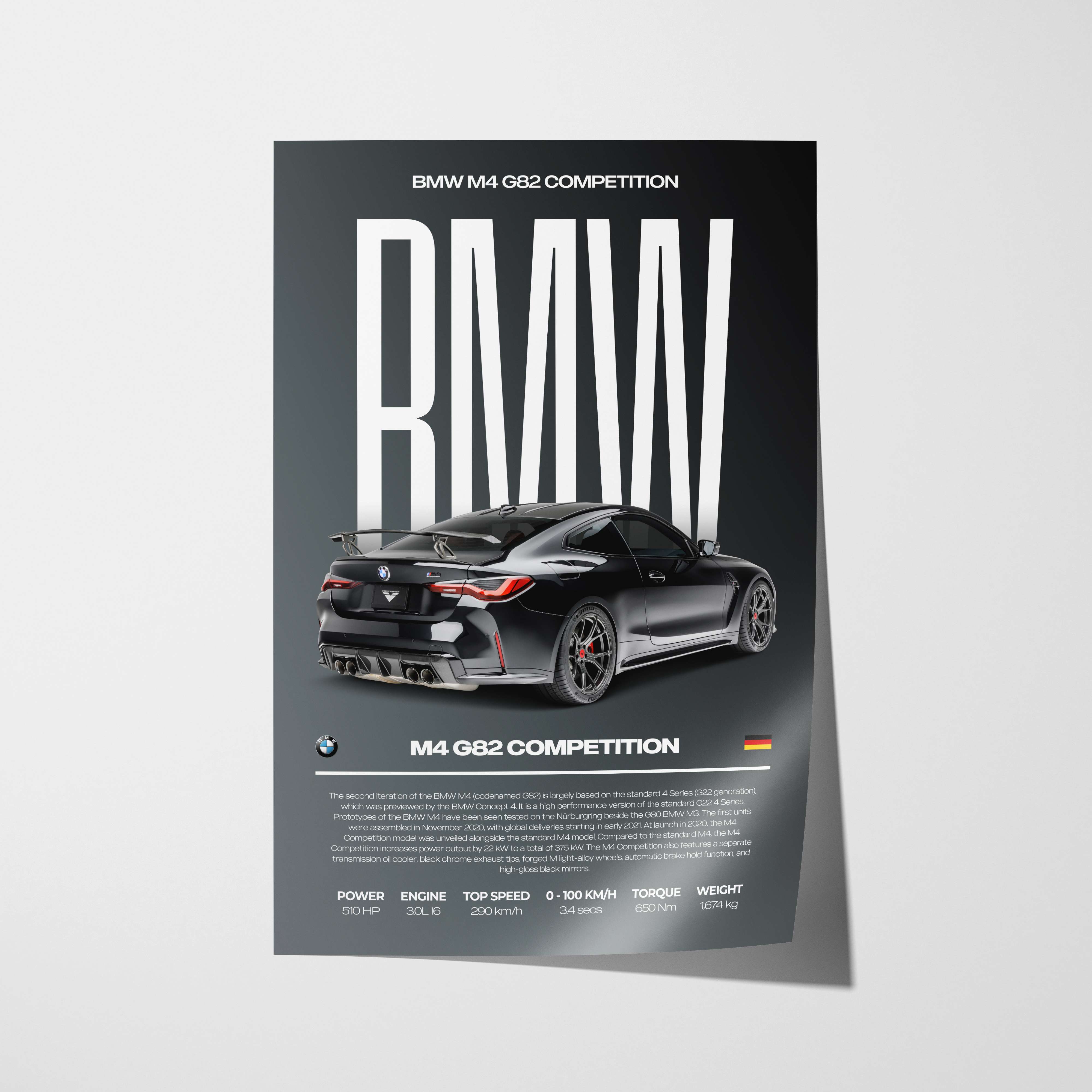 BMW M4 G82 Competition Poster