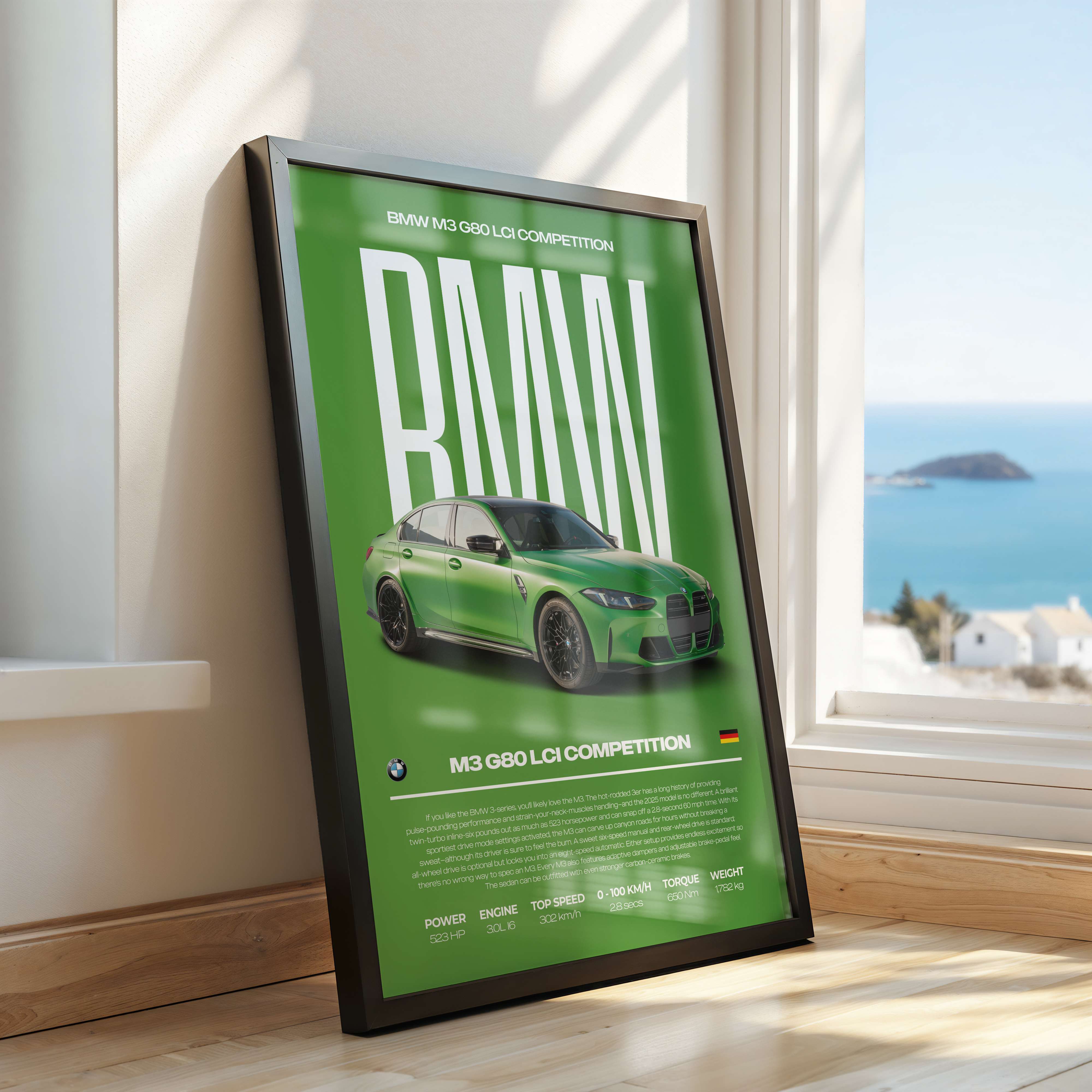 BMW M3 G80 LCI Competition Poster