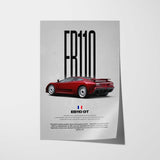 EB110 GT Car Poster