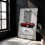 EB110 GT Car Poster