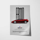 EB110 GT Car Poster