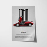 EB110 GT Car Poster
