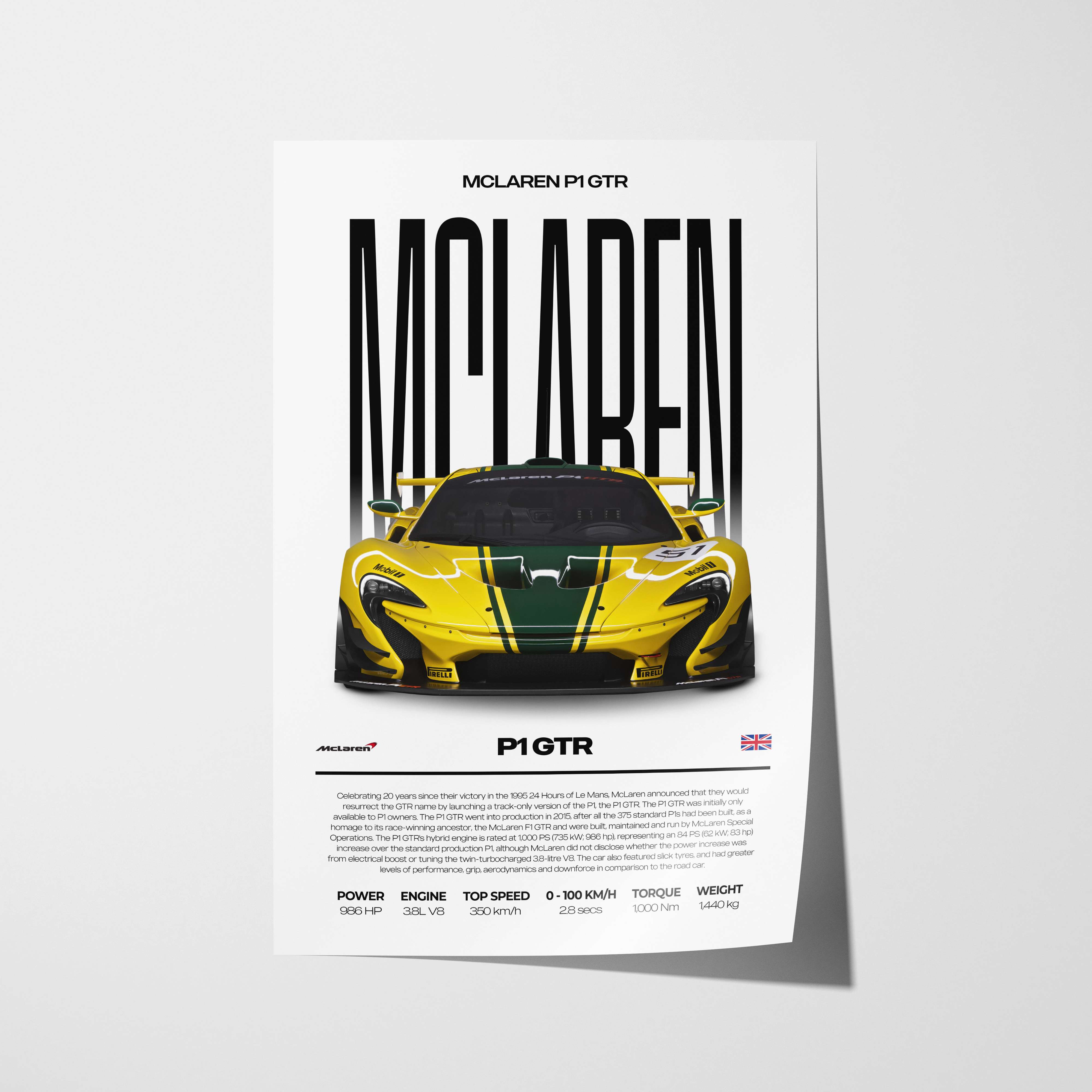 McLaren P1 GTR Poster