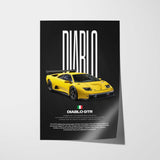 Diablo GTR Car Poster