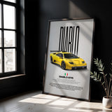 Diablo GTR Car Poster