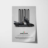 Diablo GTR Car Poster