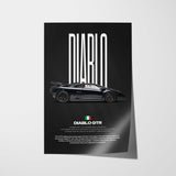 Diablo GTR Car Poster