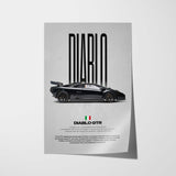 Diablo GTR Car Poster