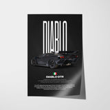 Diablo GTR Car Poster