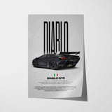 Diablo GTR Car Poster