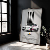 M4 F82 Car Poster