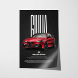 Romeo Giulia GTAm Car Poster