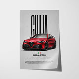 Romeo Giulia GTAm Car Poster