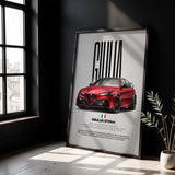 Romeo Giulia GTAm Car Poster