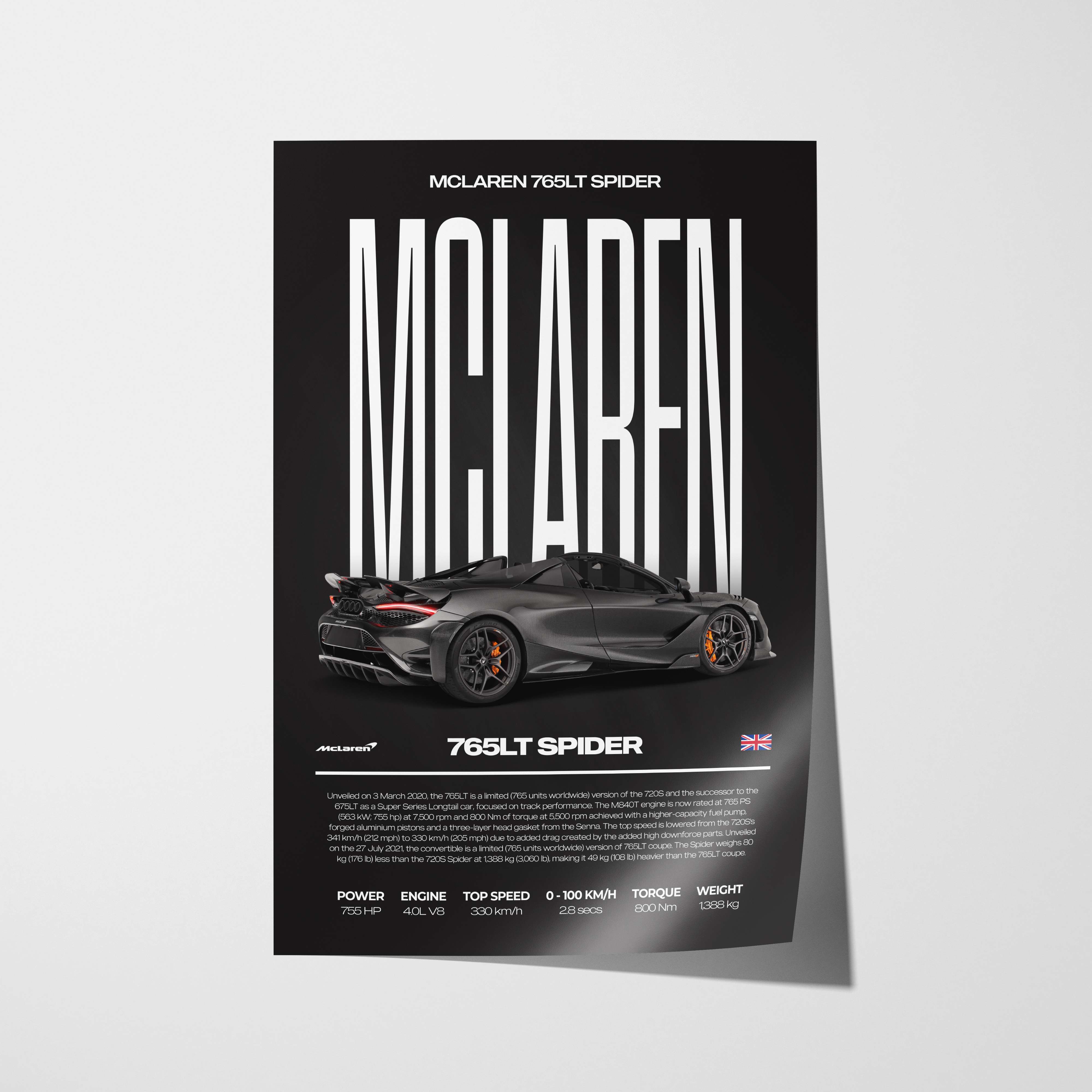 McLaren 765LT Spider Poster