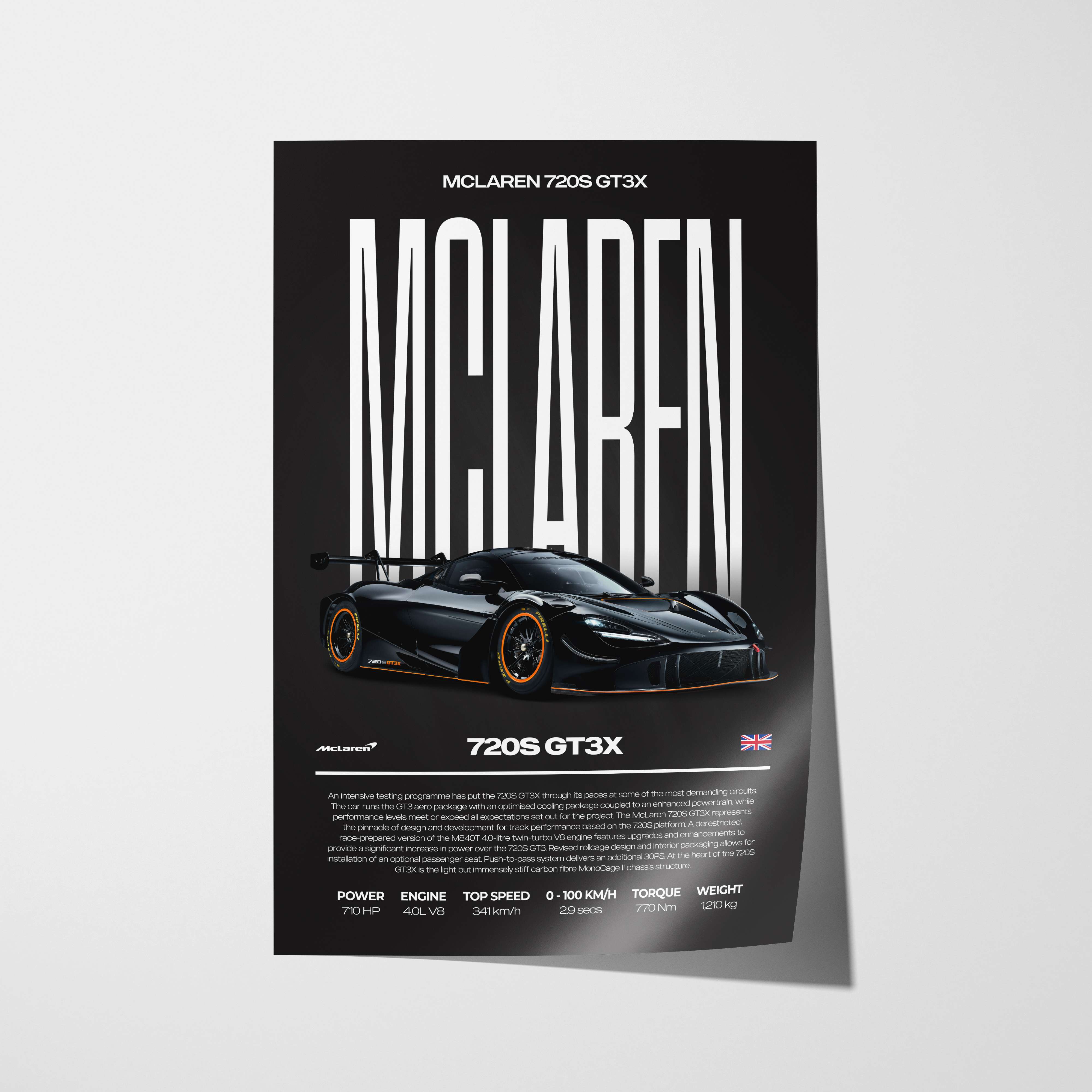 McLaren 720S GT3X Poster