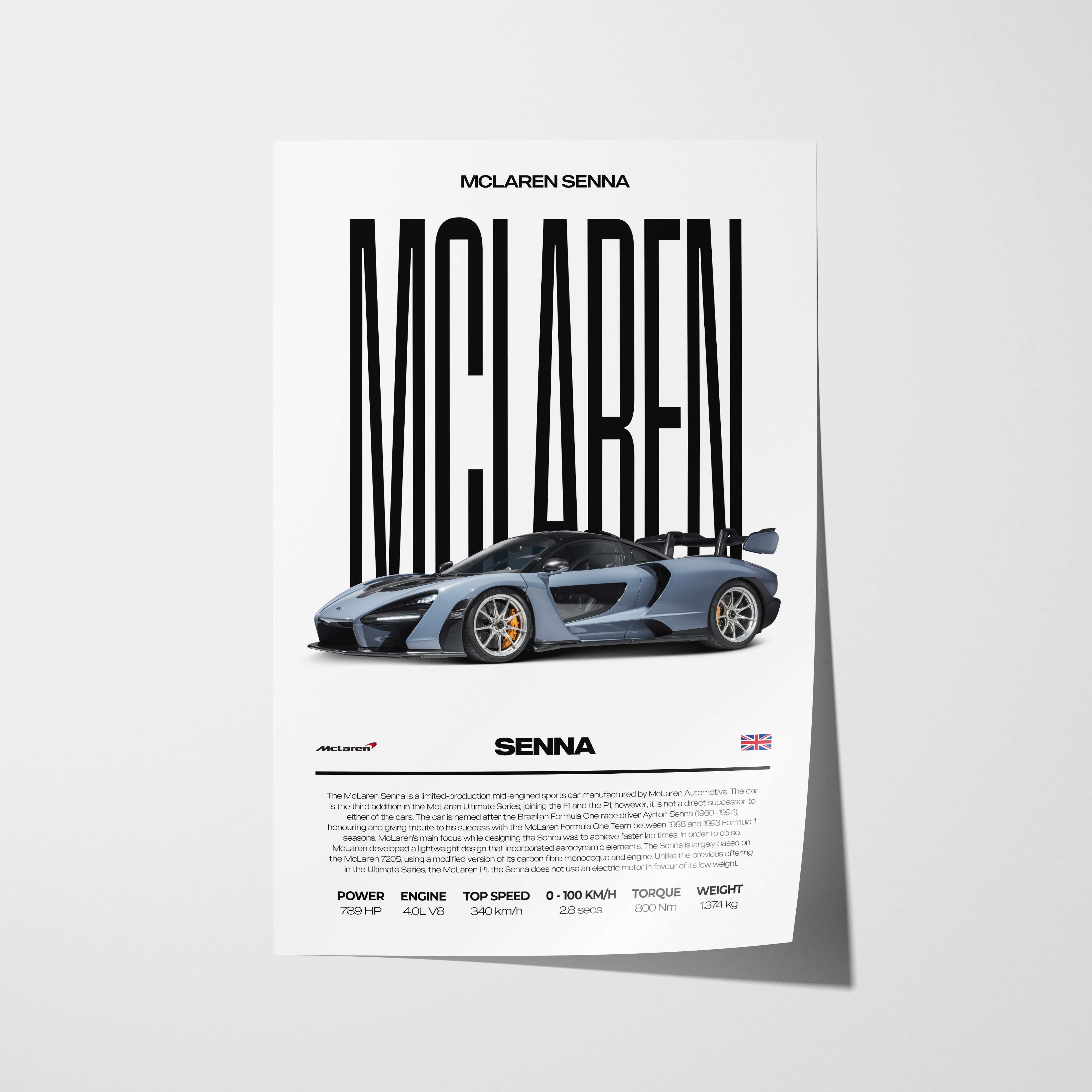 McLaren Senna Poster