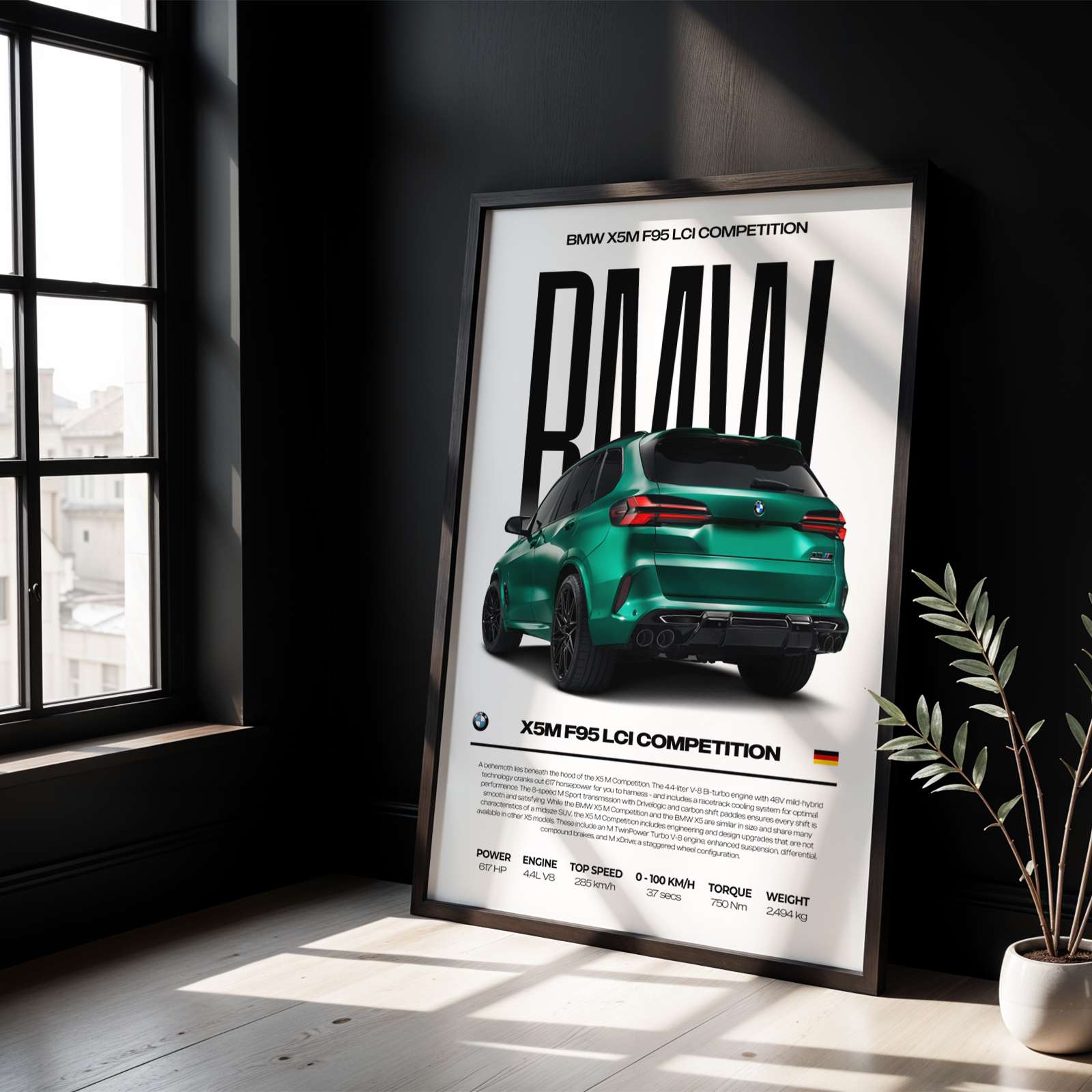 BMW X5M F95 LCI Competition Poster