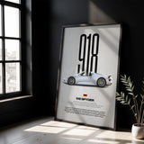 918 Spyder Car Poster