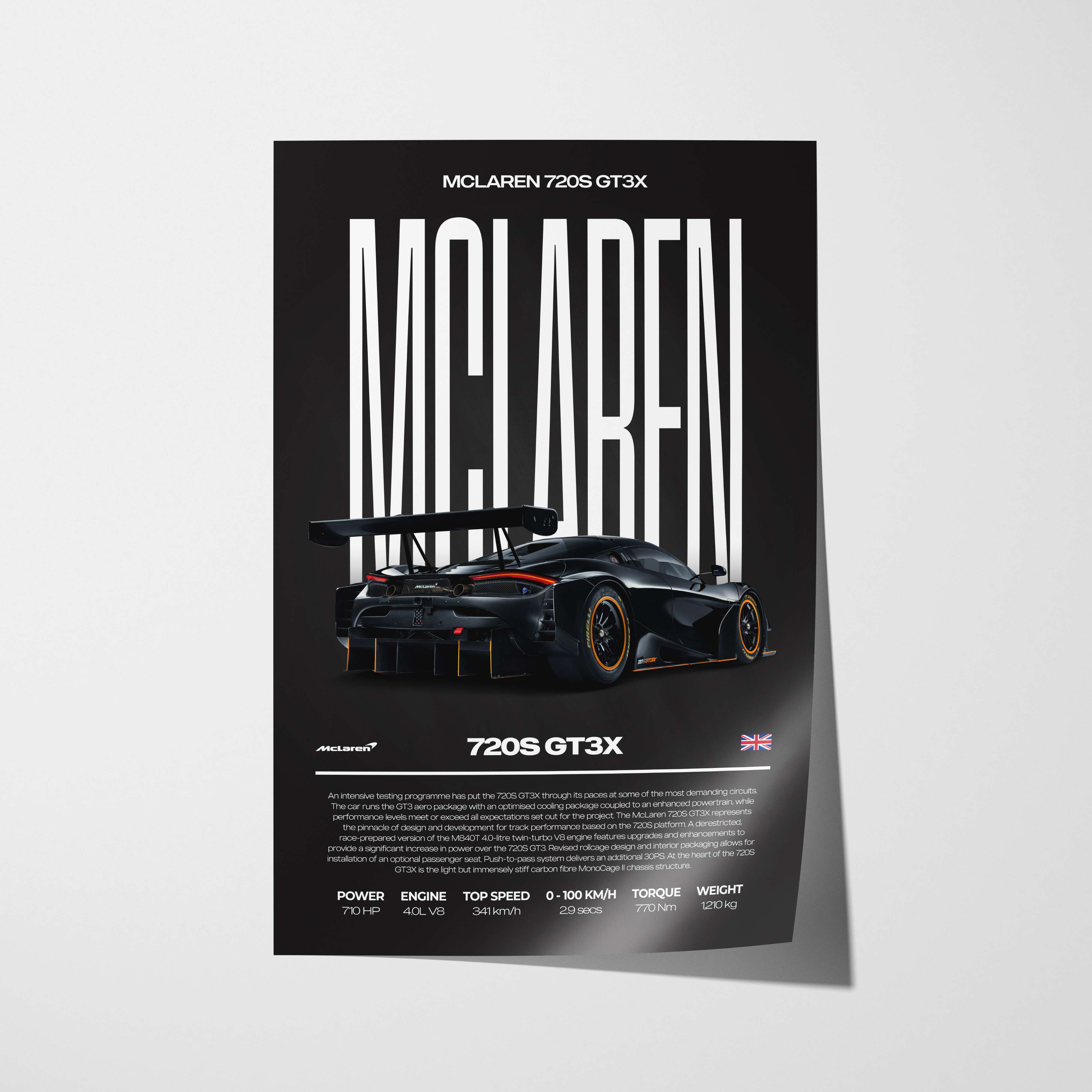 McLaren 720S GT3X Poster