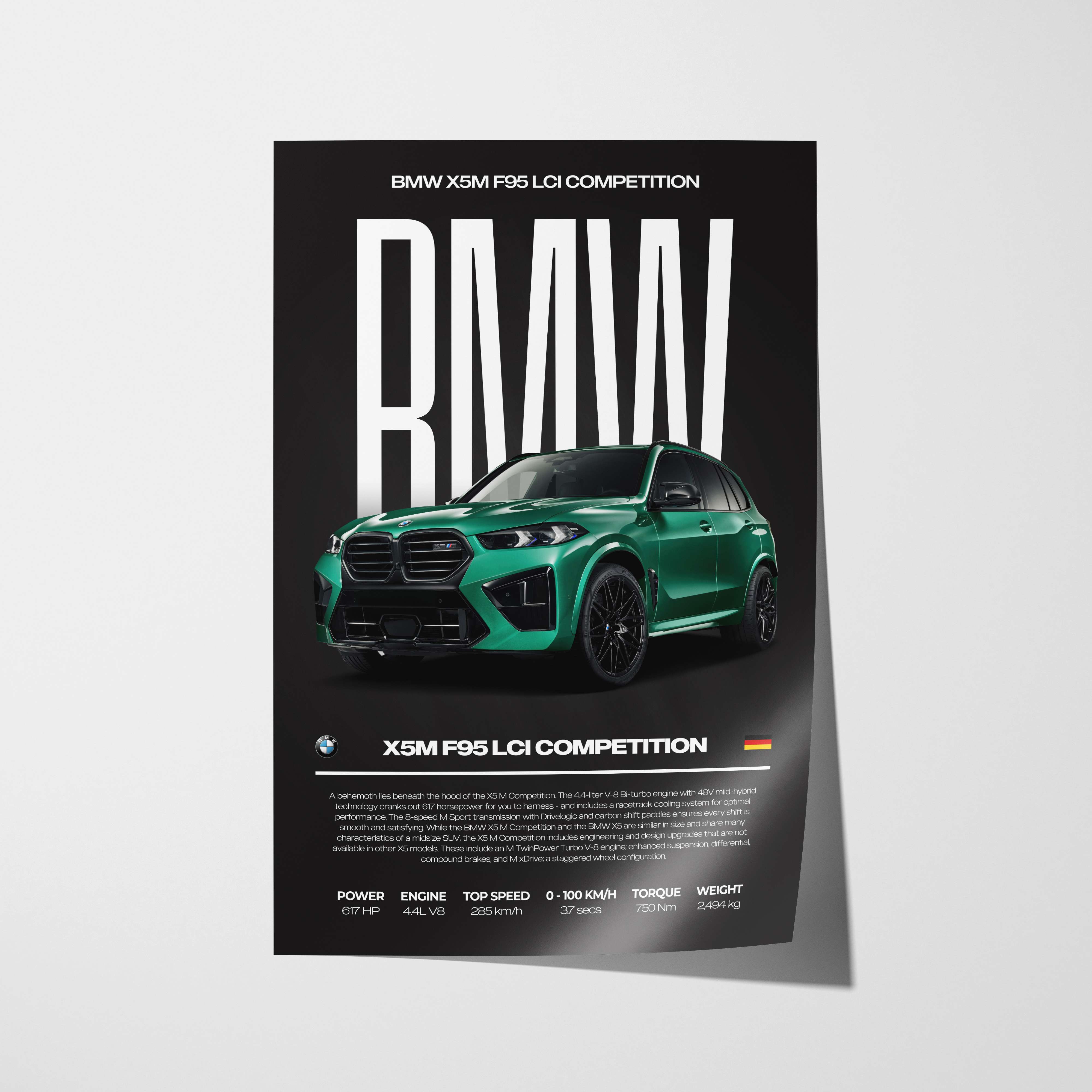 BMW X5M F95 LCI Competition Poster