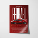 Ferrari 488 Pista Poster