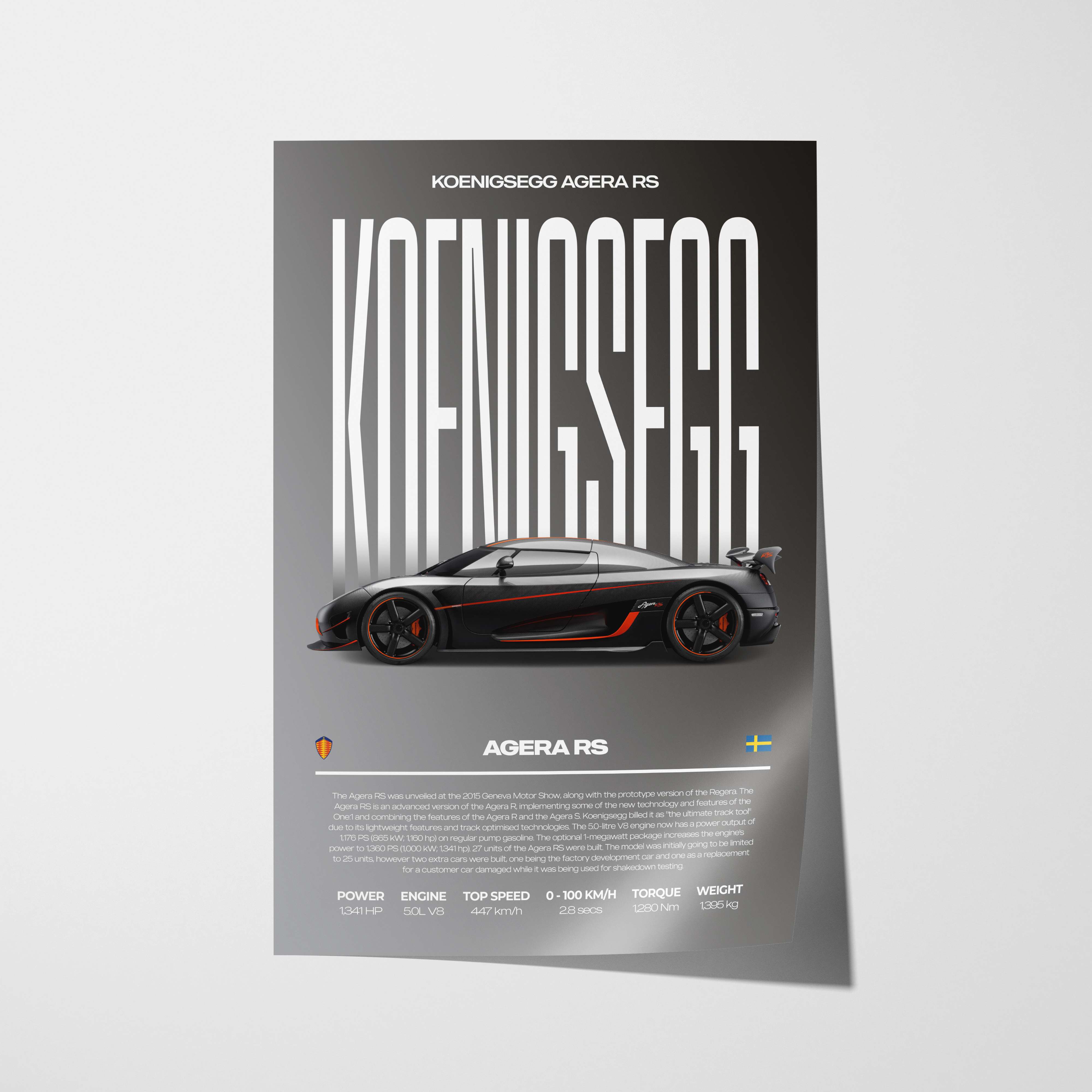 Koenigsegg Agera RS Poster