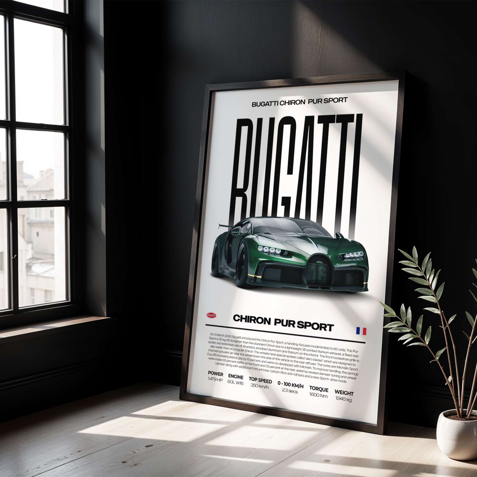 Bugatti Chiron Pur Sport Poster