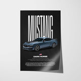 Mustang Dark Horse Car Poster