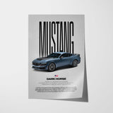 Mustang Dark Horse Car Poster